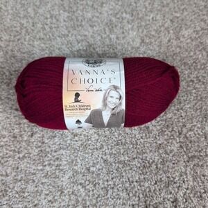 Lion Brand Vanna's Choice Yarn Cranberry Medium Weight Acrylic Knitting Crochet
